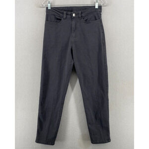 PACT Pants Womens XS Organic Cotton Stretch Twill Tapered Cropped Gray